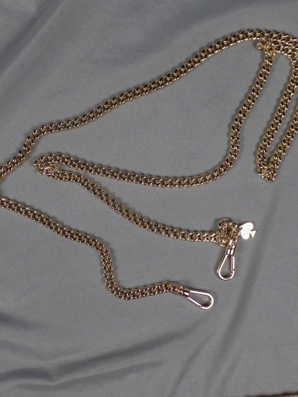 Kate Spade NY 46” Gold Replacement Chain for purse Excellent Shiny Clip-on